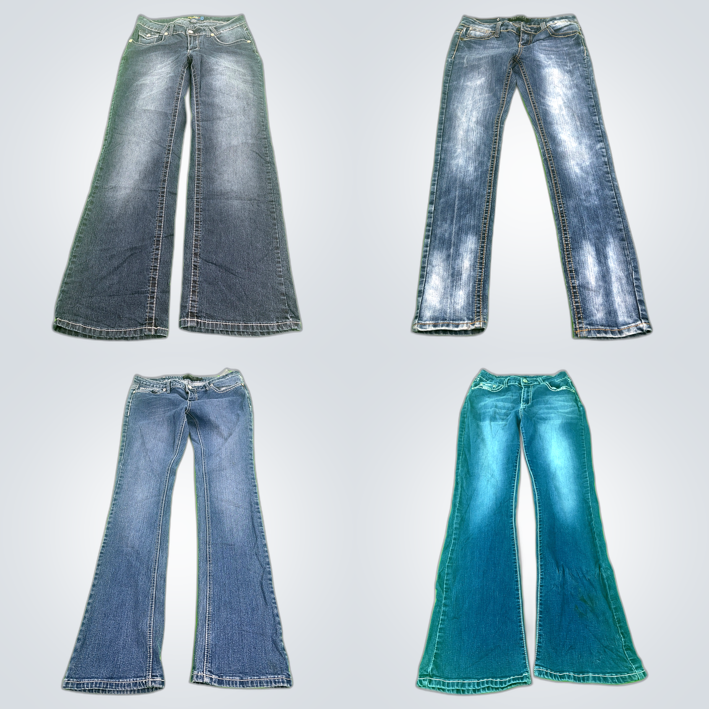 Calças Jeans Bootcut Y2K