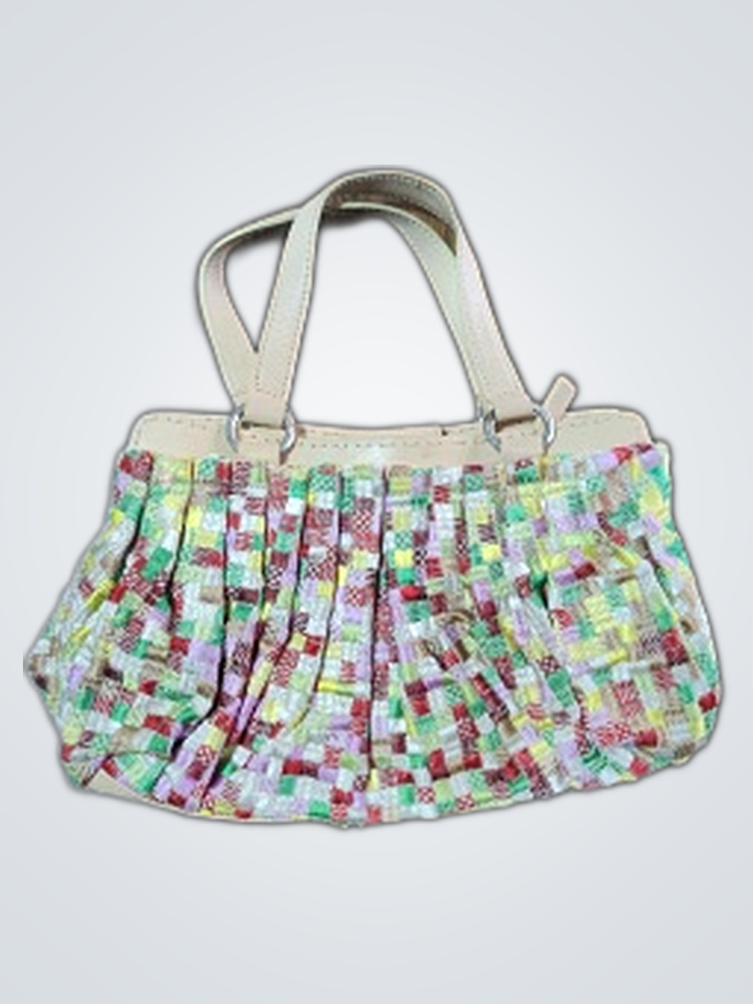 Multicolored Pleated Handbag