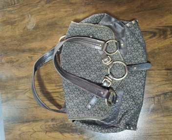 Brown Handbag with MK Logo