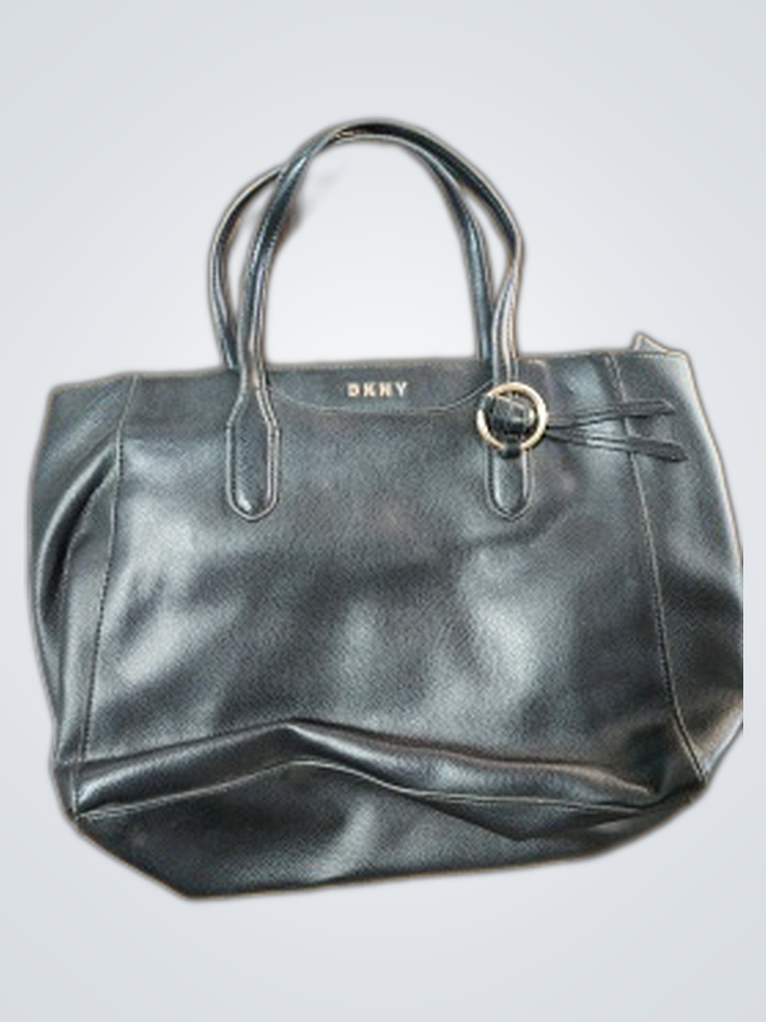 DKNY Black Leather Tote Bag