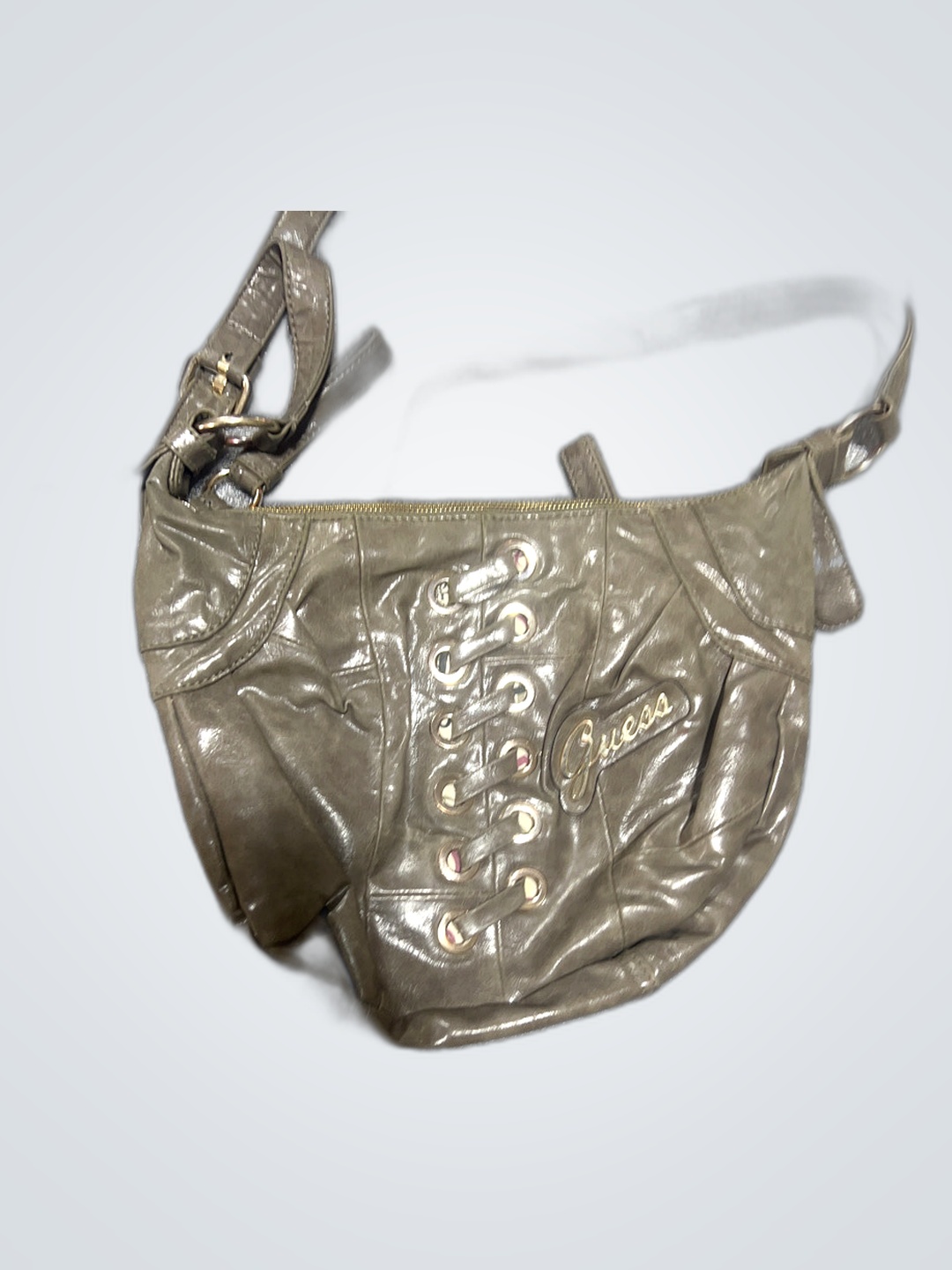 Guess Brown Leather Shoulder Bag