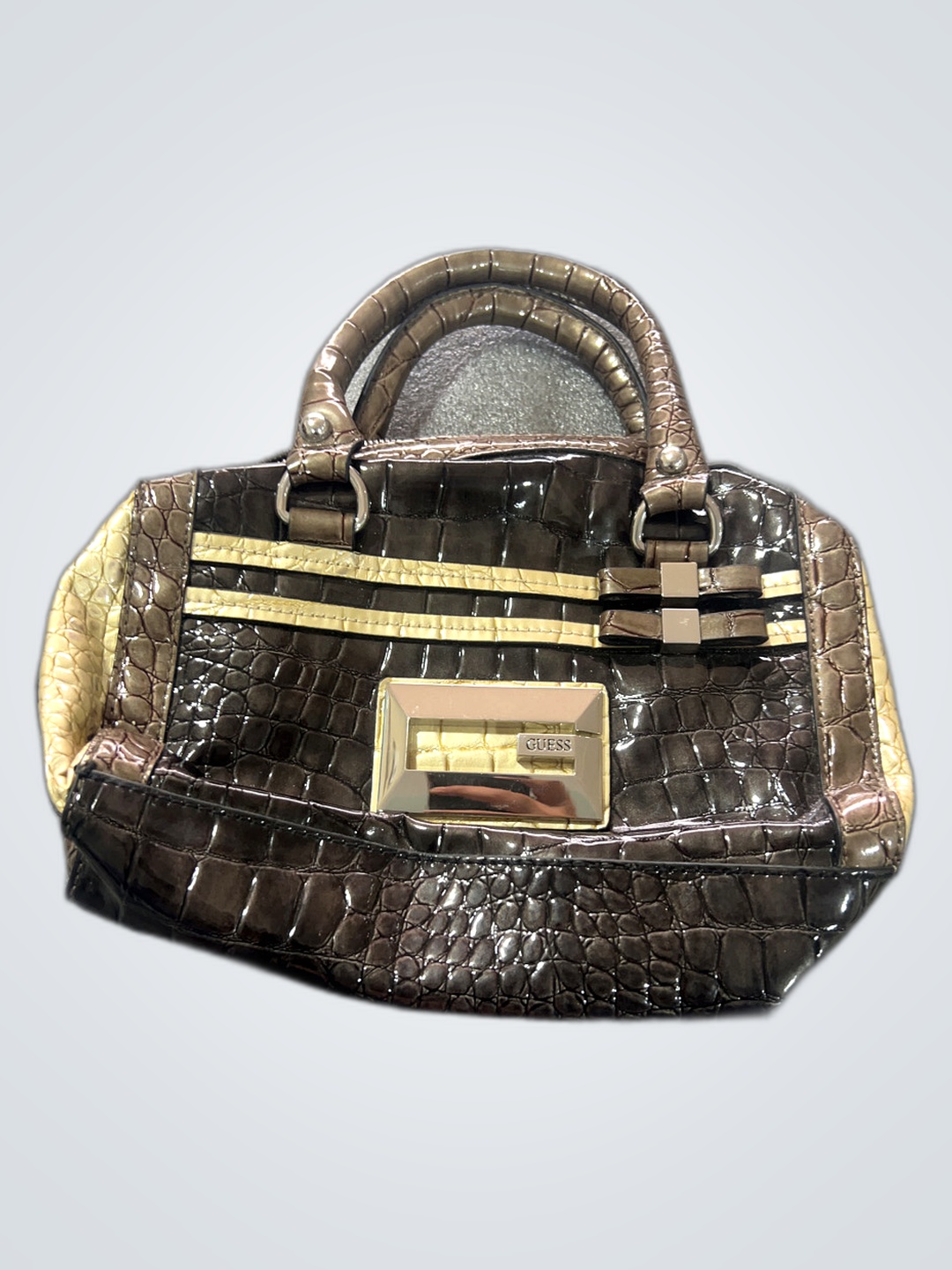Guess Croc Embossed Small Handbag