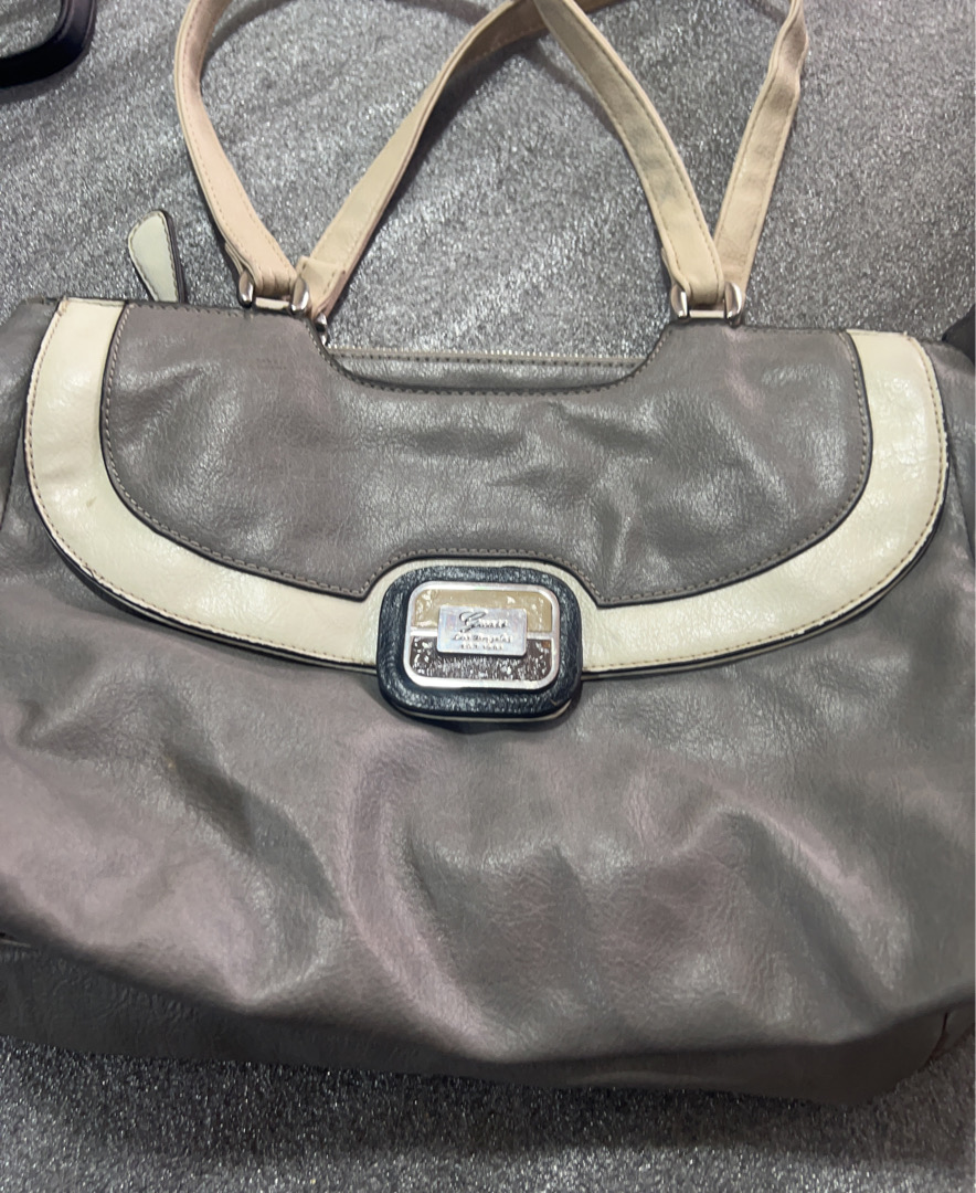Guess Gray Leather Tote Handbag