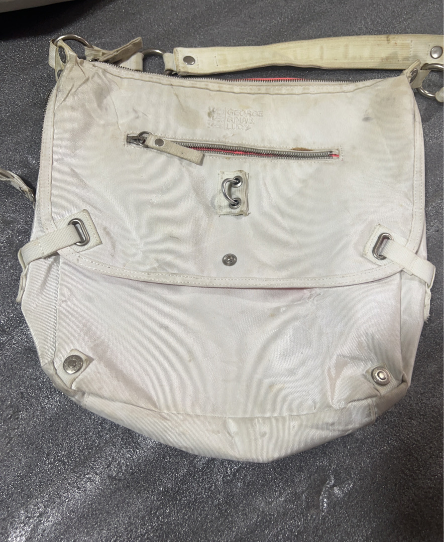 Herschel White Canvas Messenger Bag