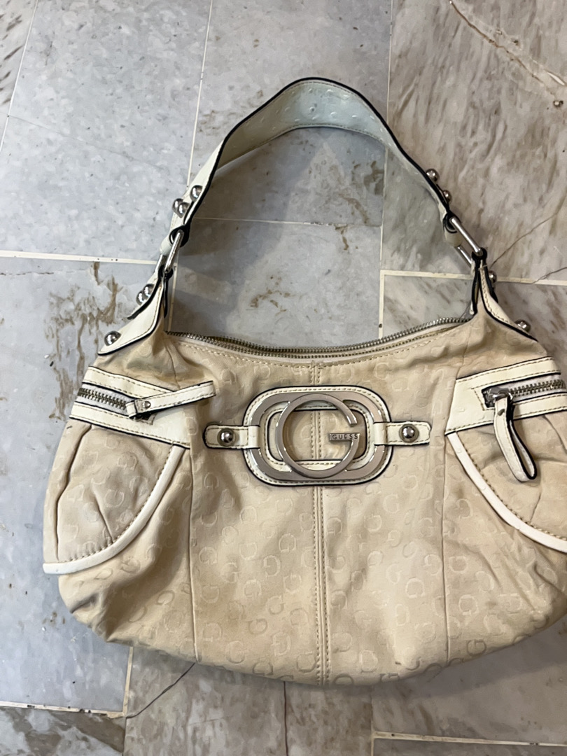 Guess Monogram Hobo Shoulder Bag