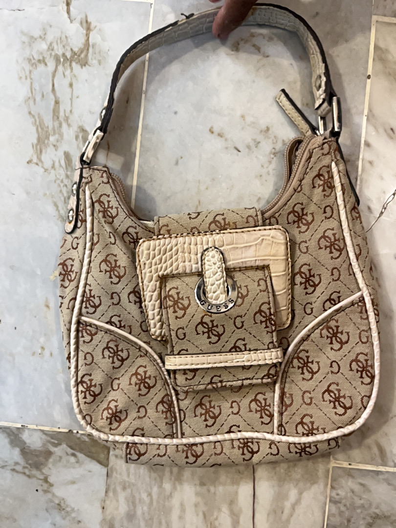 Guess Logo Monogram Shoulder Bag