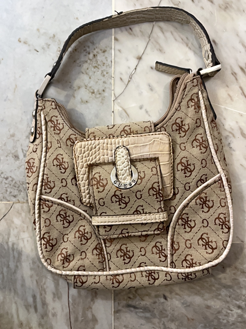 Guess Logo Hobo Shoulder Bag