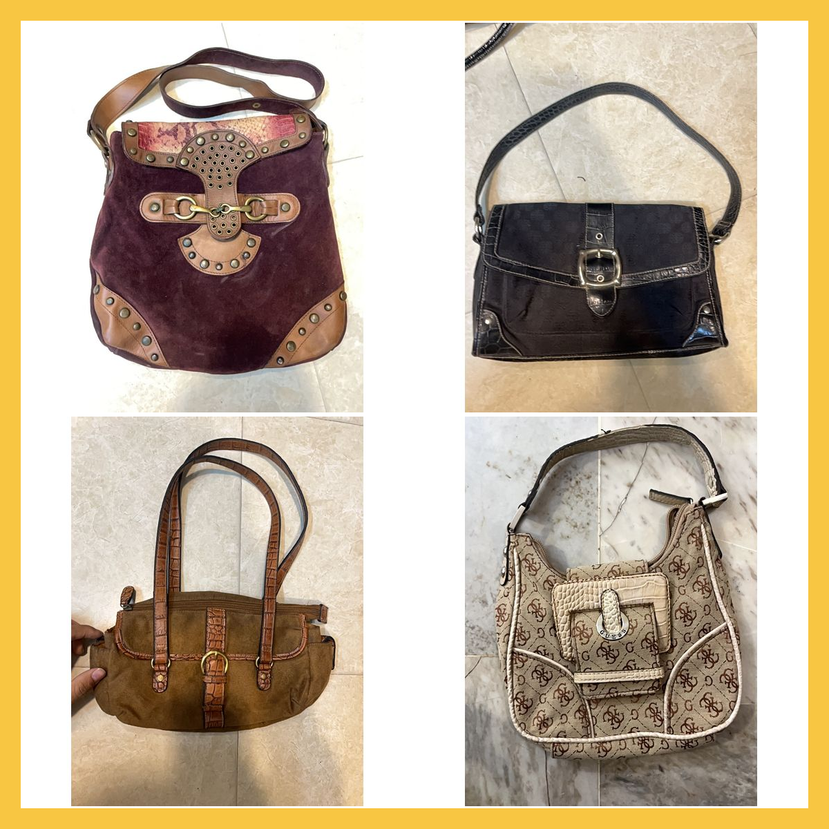 Zara & Guess Handbag Bundle 6pcs Small Tote Should..