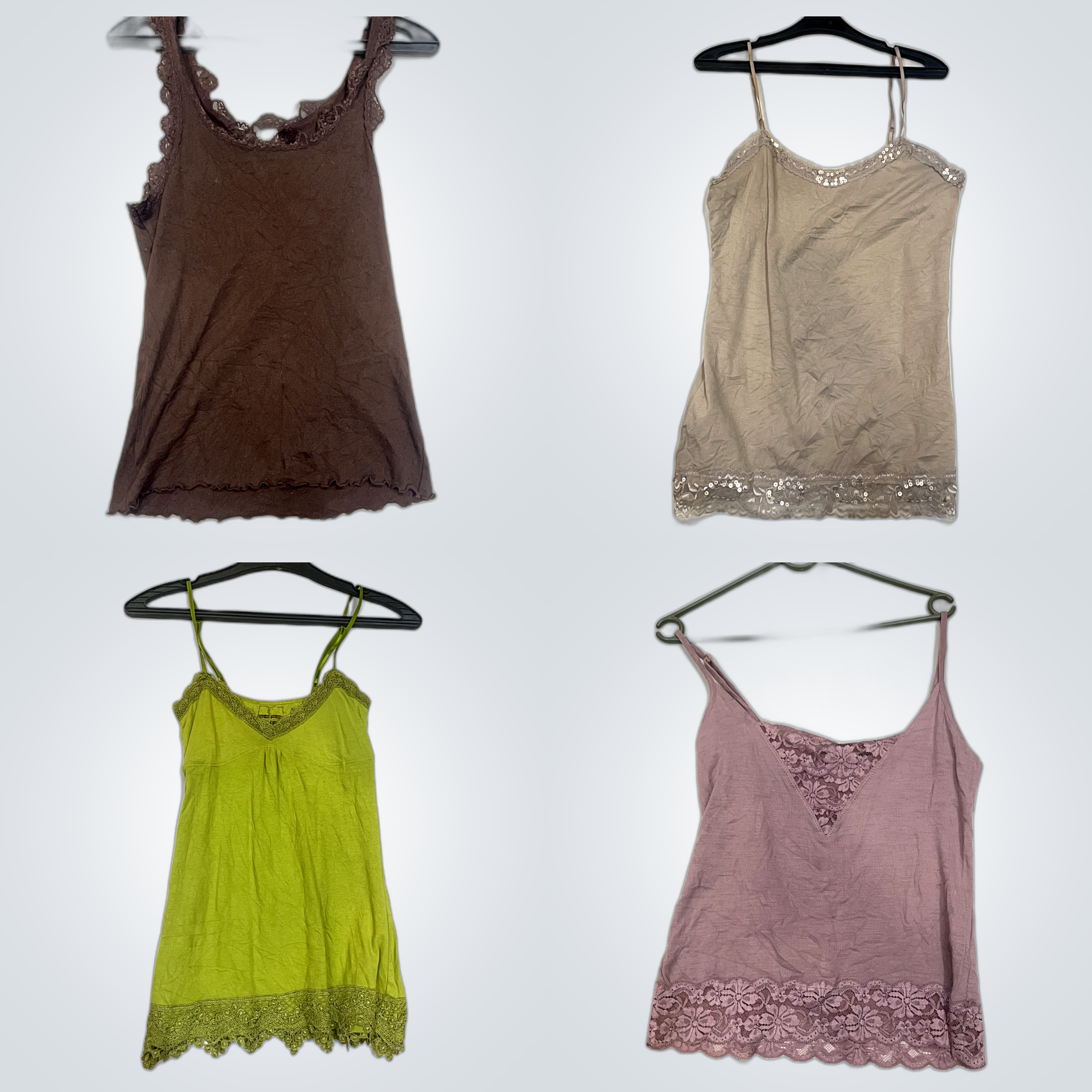 Y2K Lace Trim Camisoles