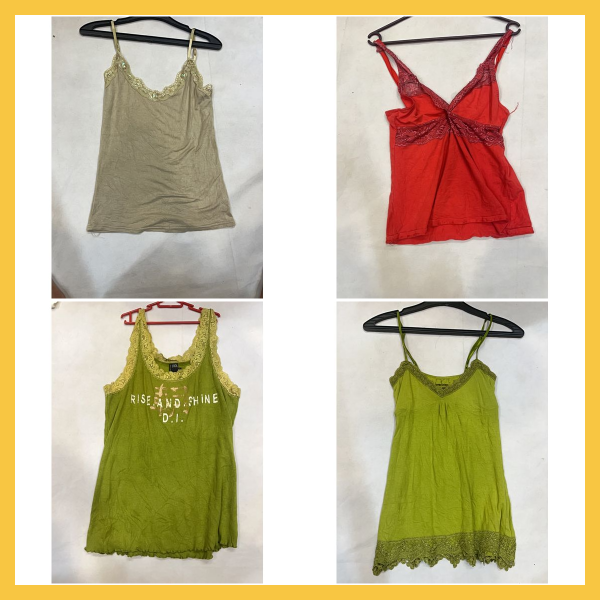 Lace Camisole Bundle DIDL TRF Lace Trim Tops 5 Pc ..