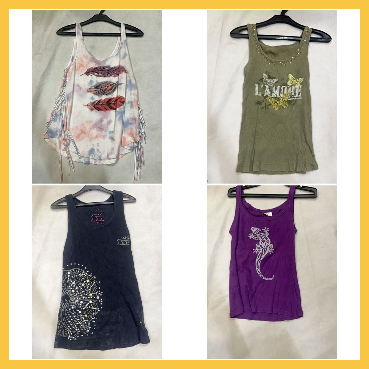 Hollister & More Graphic Tank Tops Bundle 15 Pc Fa..