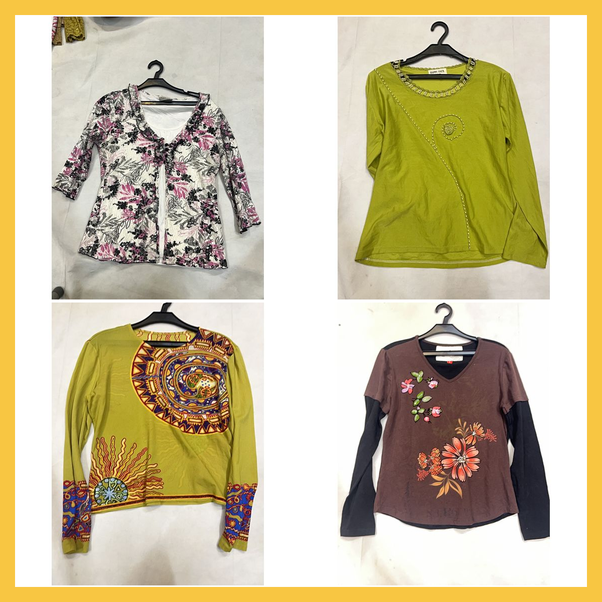 C&A & Happy Face Blumendruckbluse Bundle 7 Teile