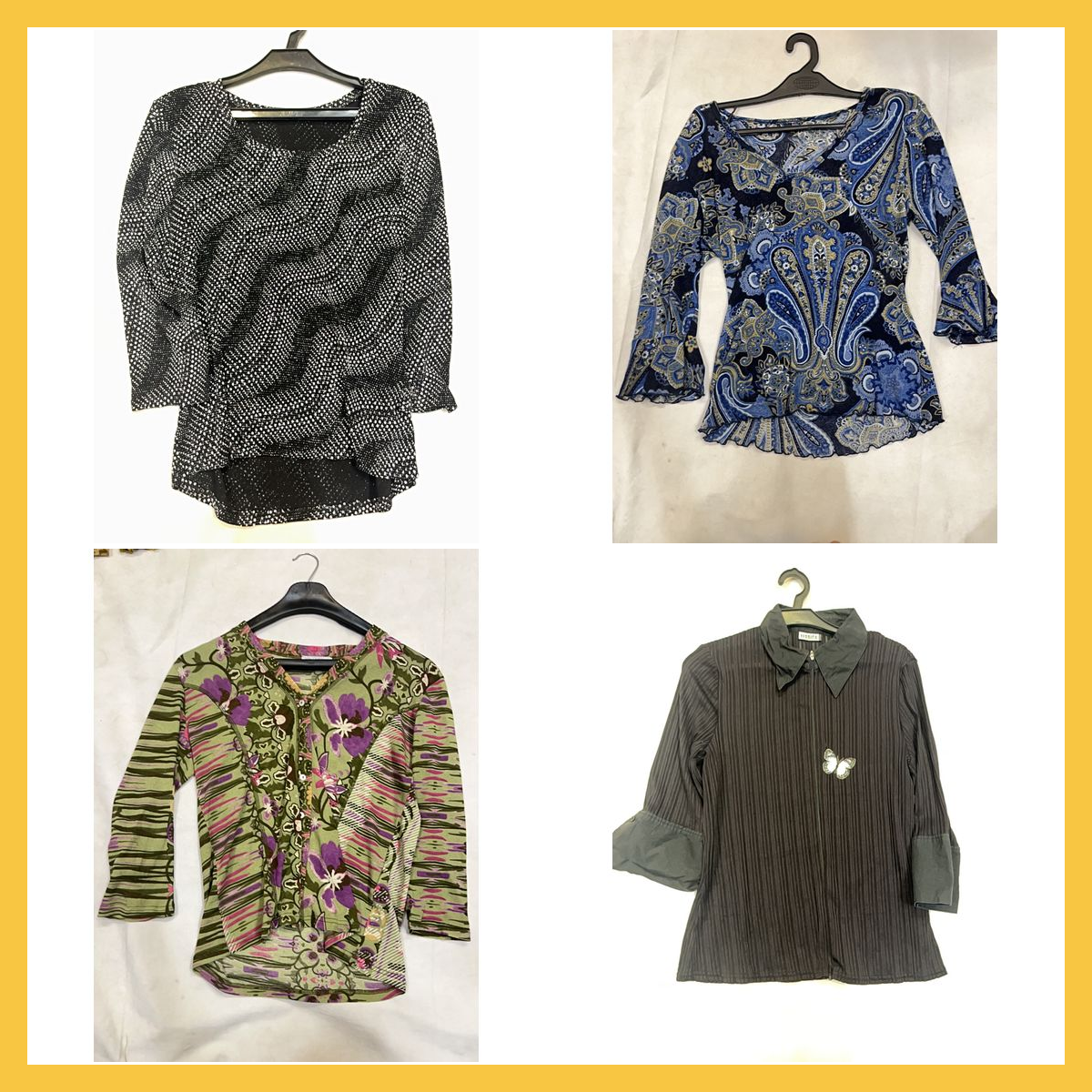 Designer Printed Blouse Bundle - 12pcs Mix Brands ..