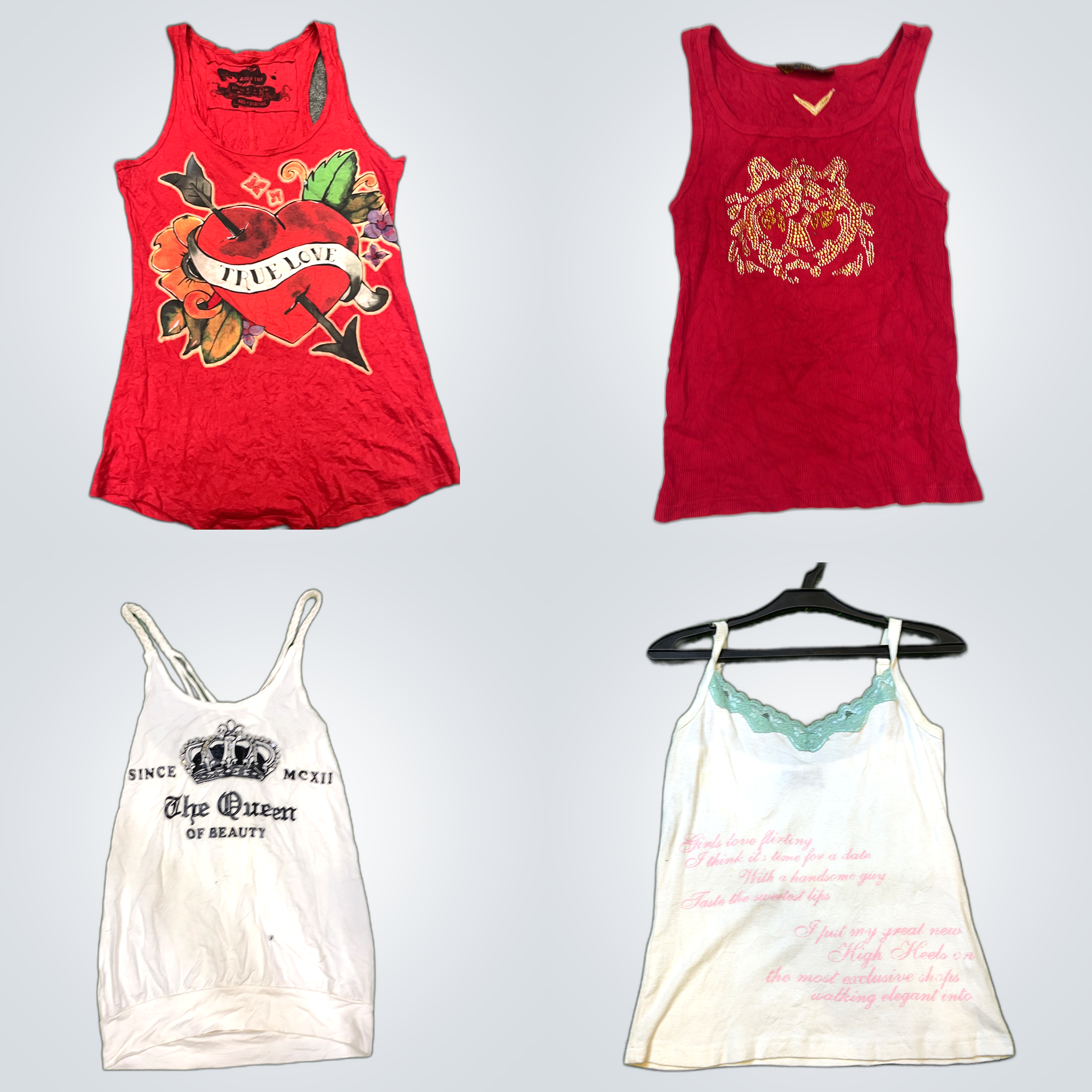 Dark Tales Graphic Tank Bundle with Melrose Lace Camisole & More