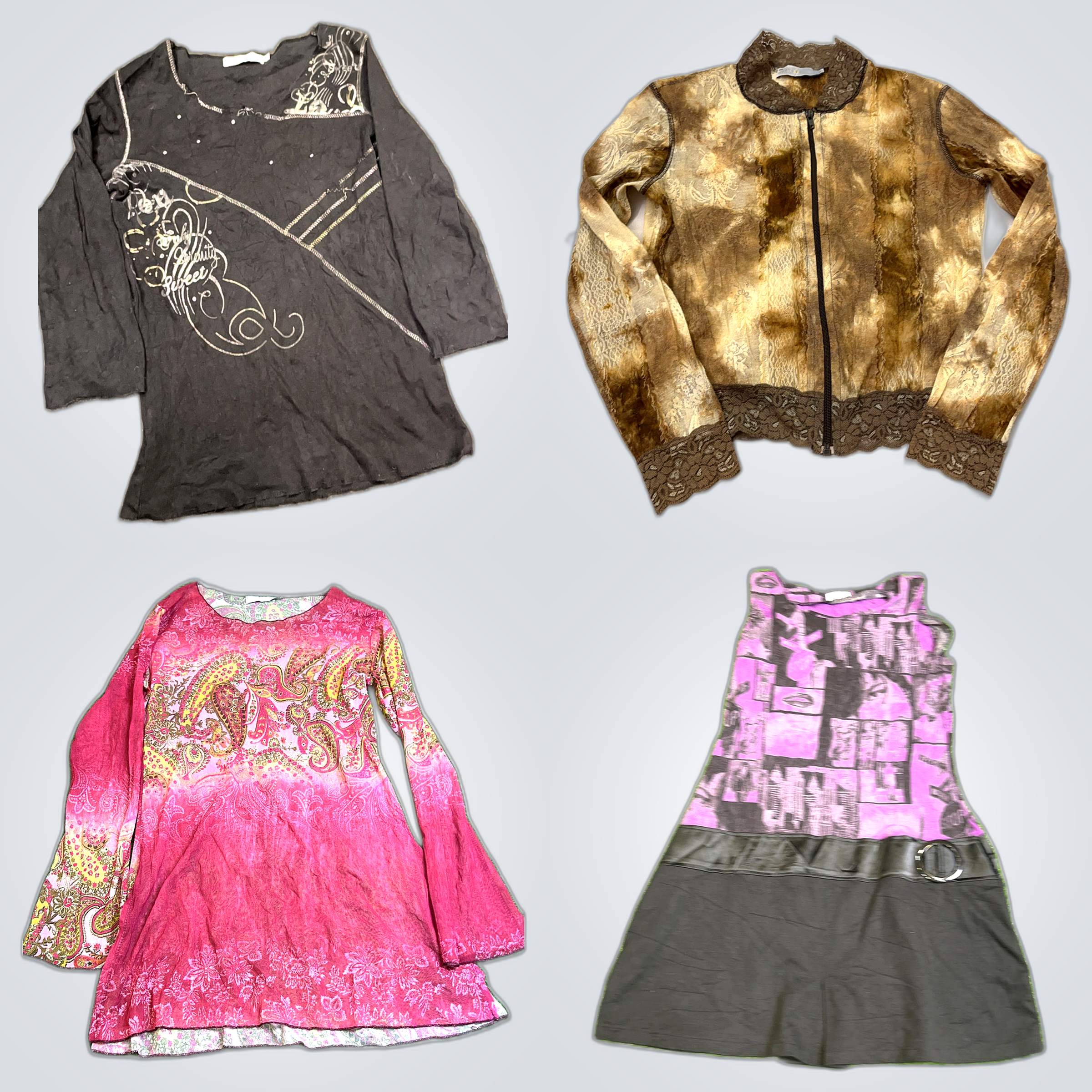 Y2K Printed Blouses Bundle