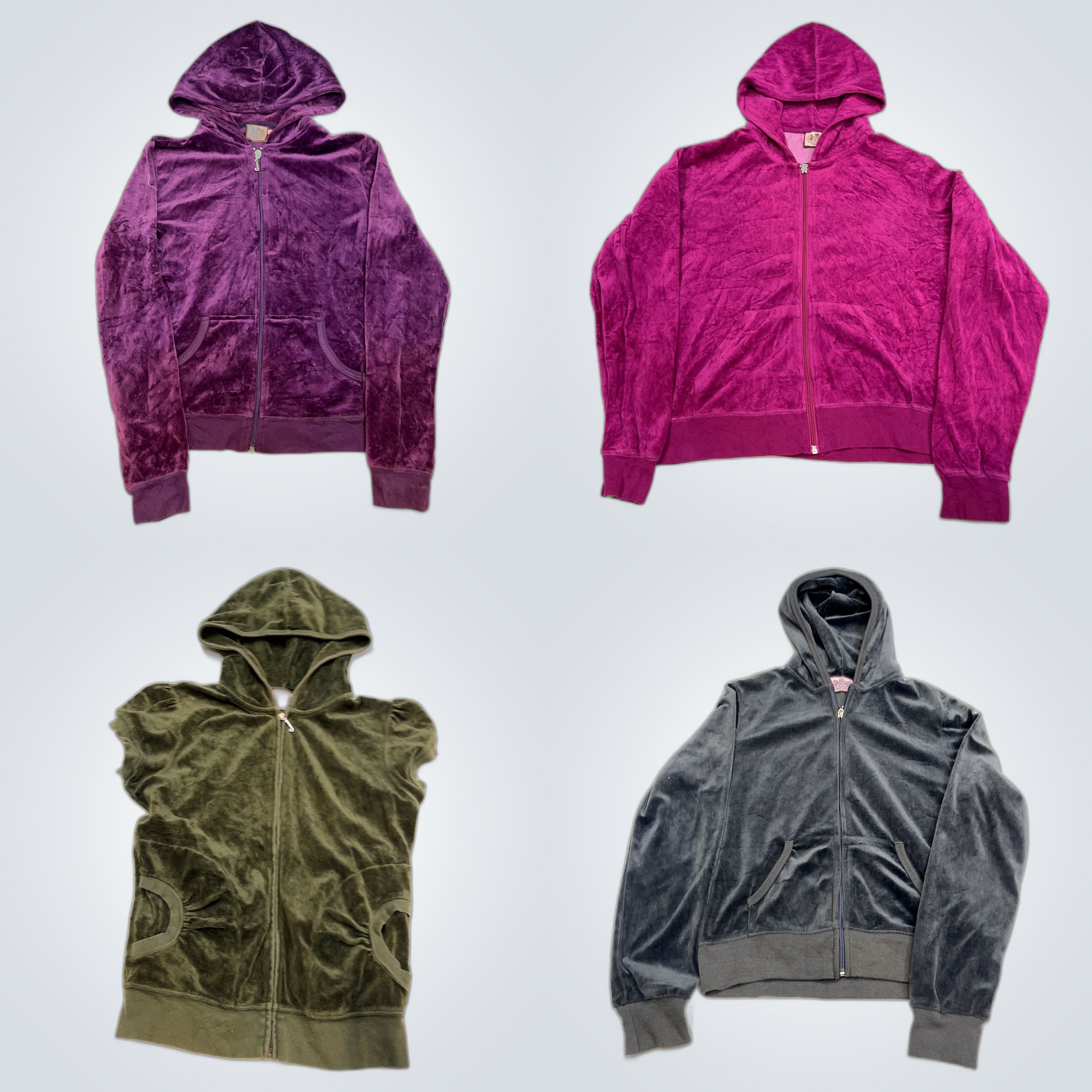 Juicy Couture Velour Hoodie Bundle 8pc Track Jacke..