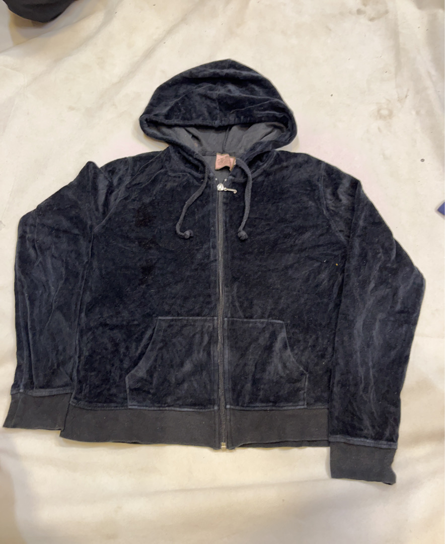 Haut à capuche en velours noir Juicy Couture