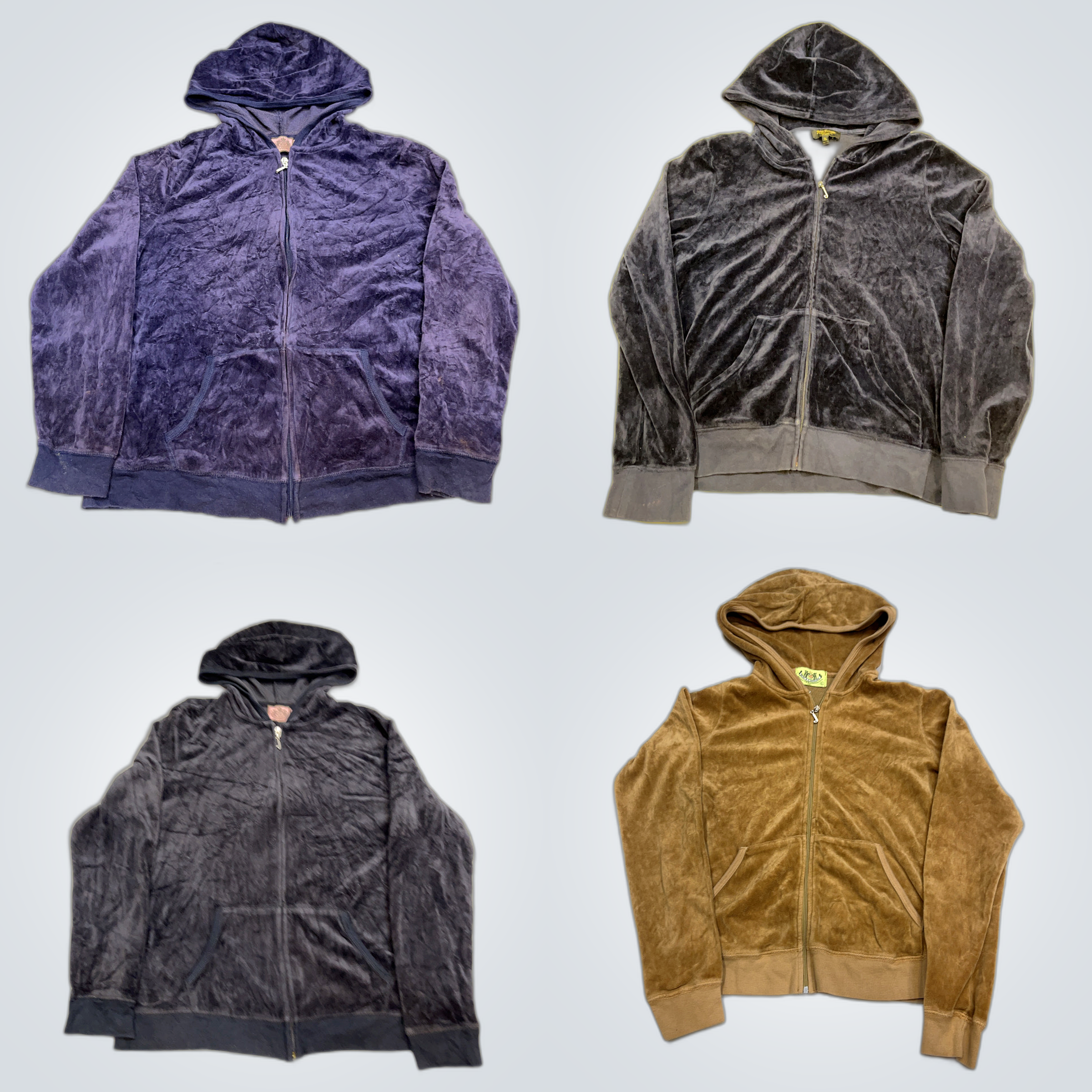 Ensemble de 10 pièces de sweats à capuche en velou..