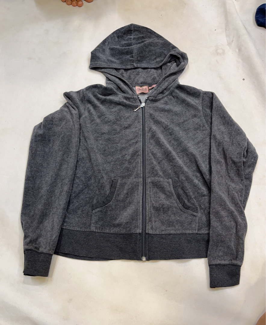 Juicy Couture Gray Velour Hoodie