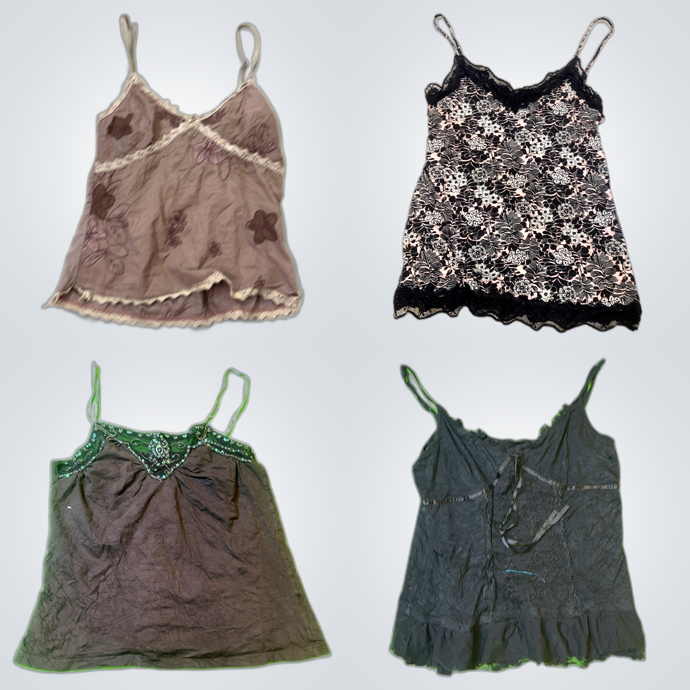 Y2K Spitzen-Top-Paket