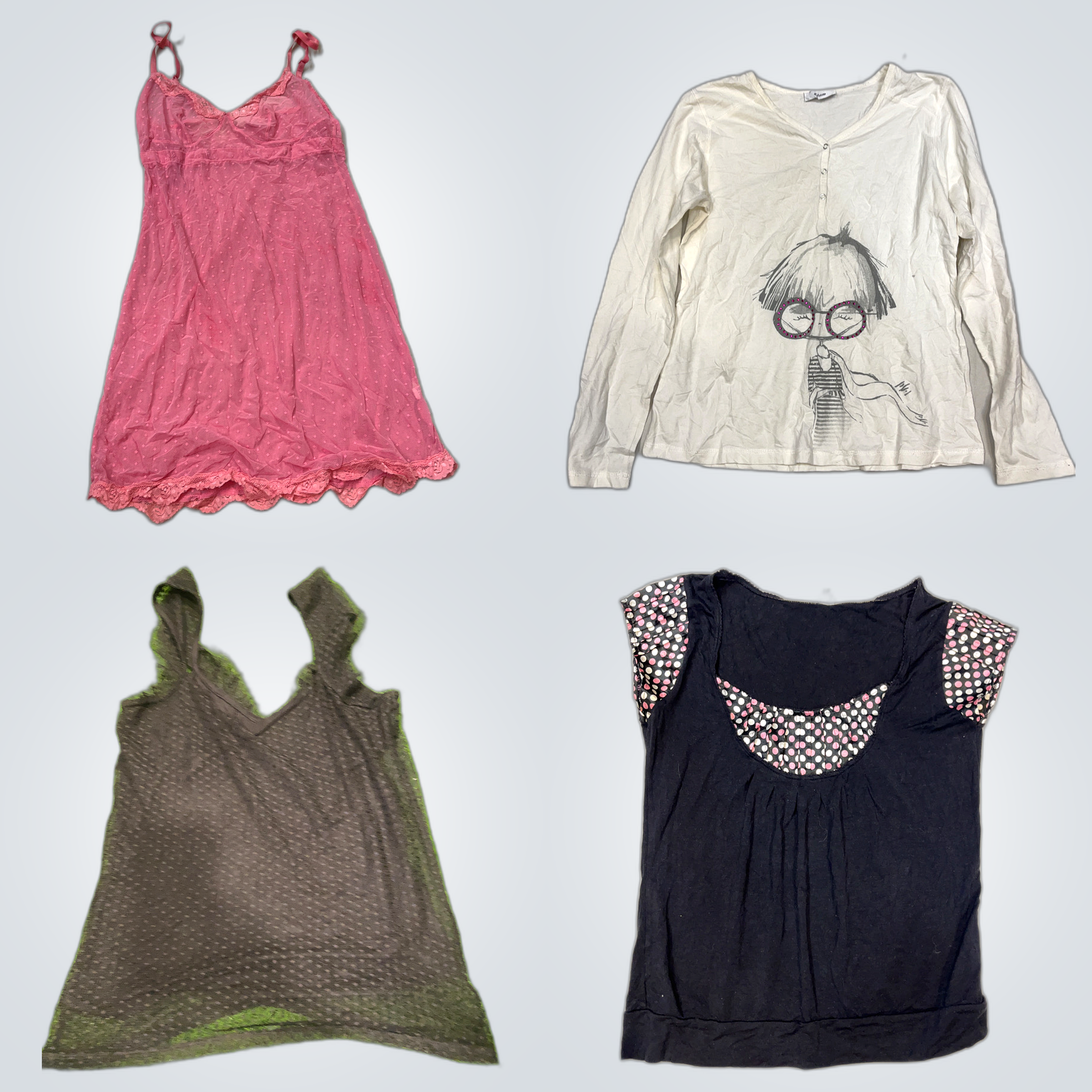 Etam Y2K Lace Trim Camisoles