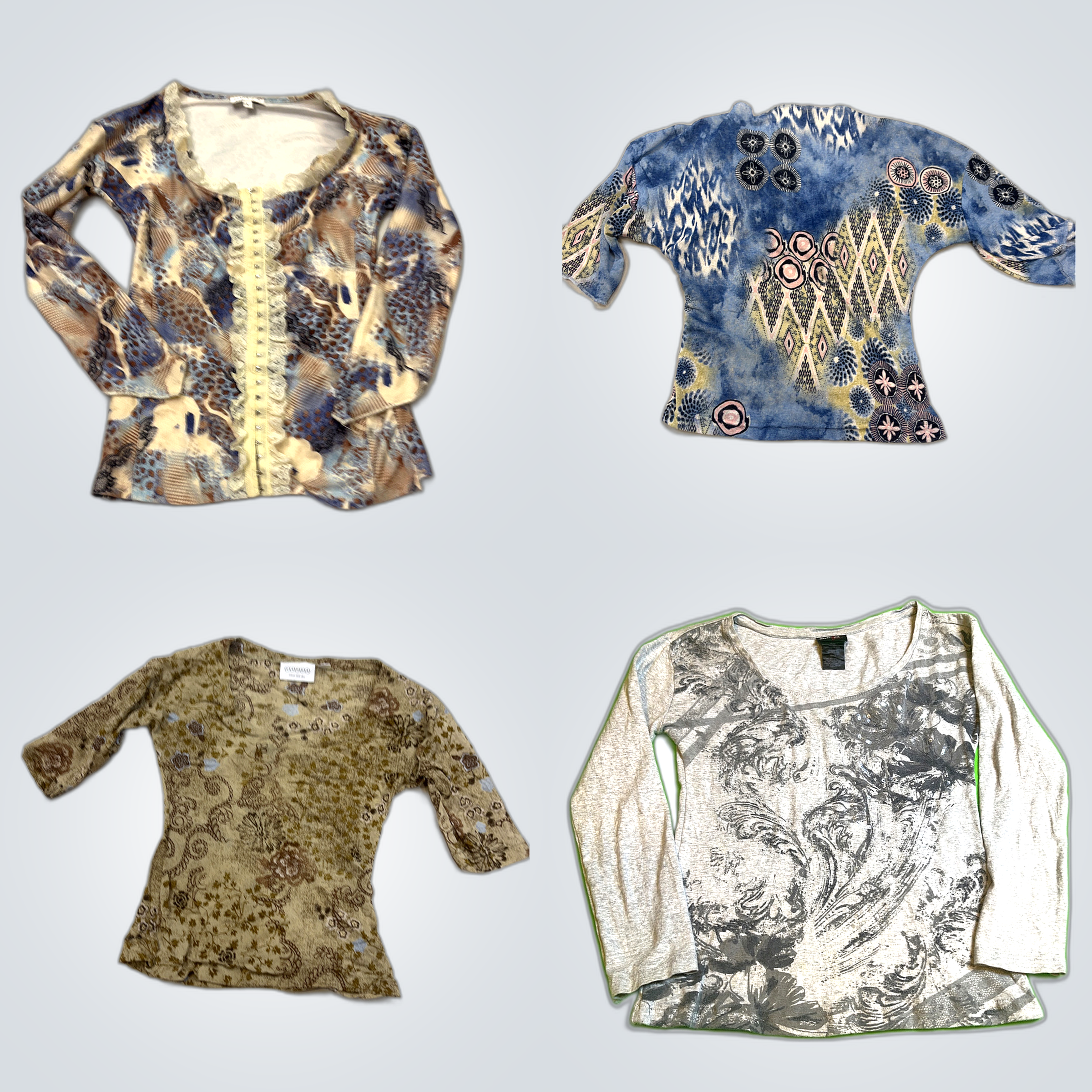 Y2K Printed Blouses Bundle