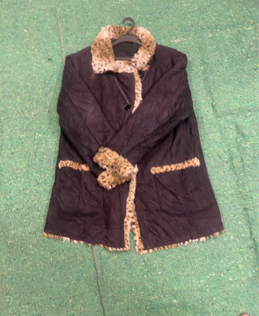 Black Fur-Trimmed Coat