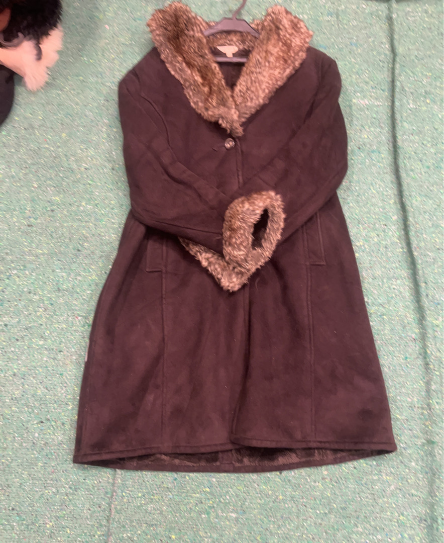 Brown Fur-Trimmed Coat