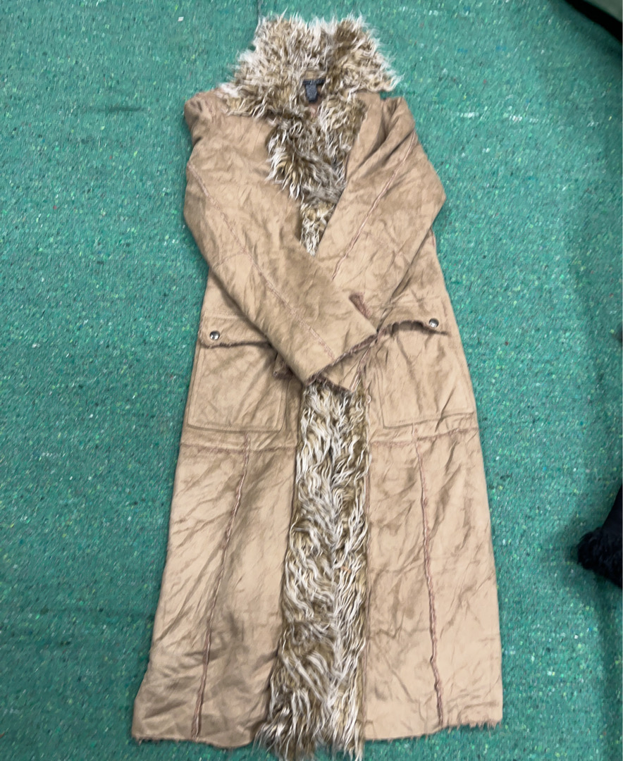 Atmosphere Tan Fur-Lined Coat