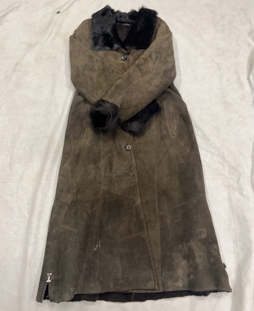 Brown Fur-Trimmed Coat