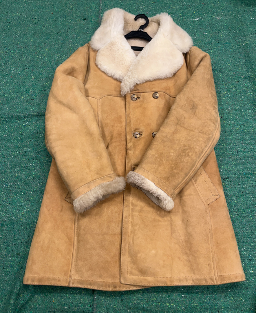 Manteau en shearling tan