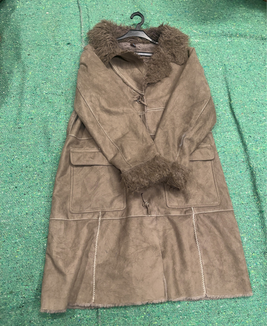 Brown Faux Fur Lined Coat