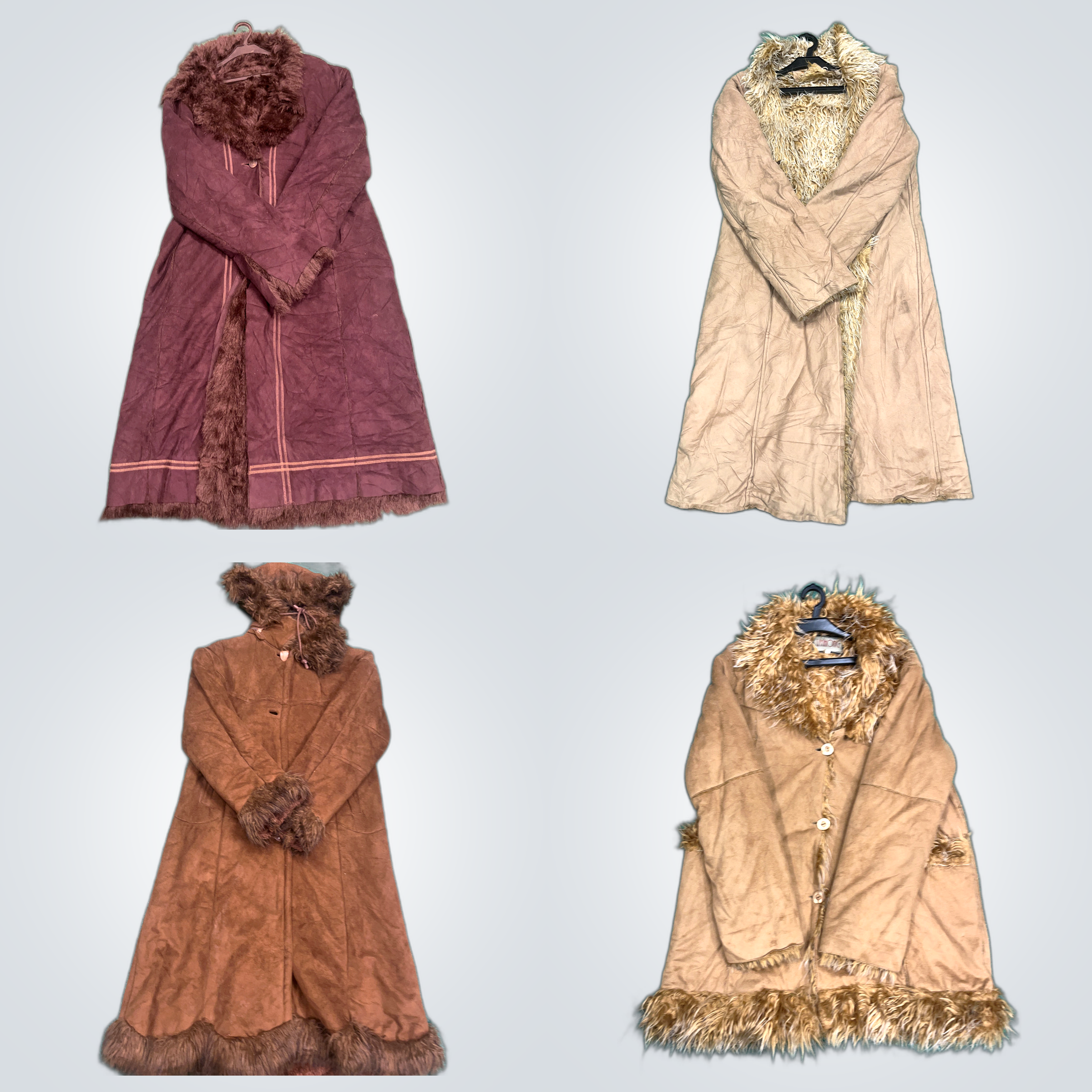 Furry Fashion Bundle - 8 Pc Mix de manteaux de lux..