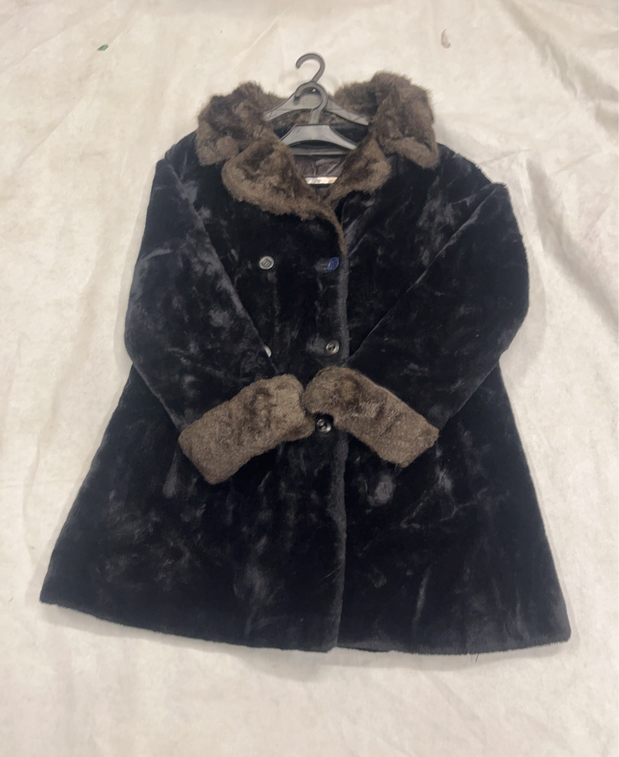 Black Fur-Trimmed Coat