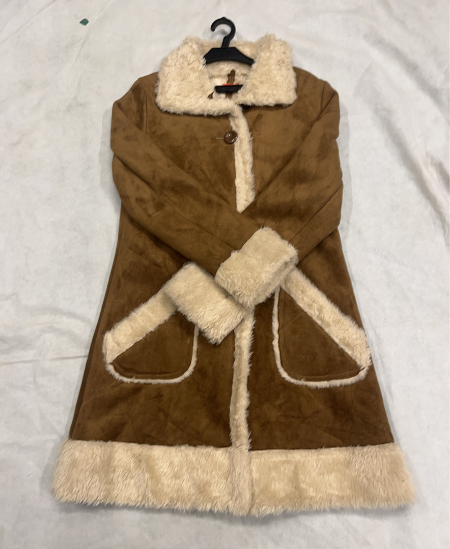 Brown Fur-Trimmed Coat