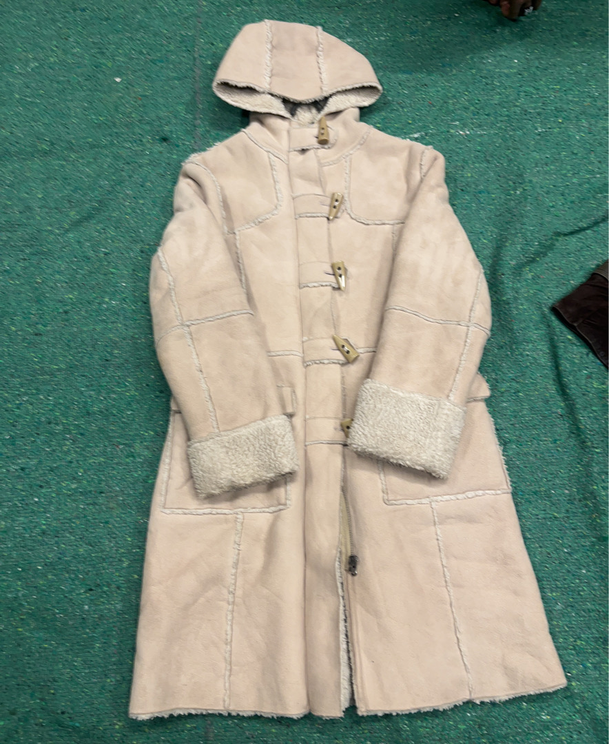 Clockhouse Women's Cream Colored Hooded Coat