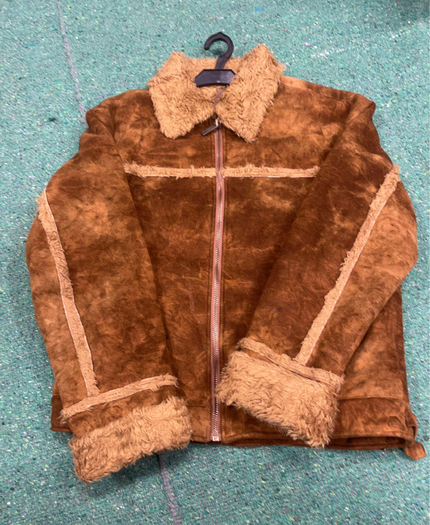 Giacca in suede marrone