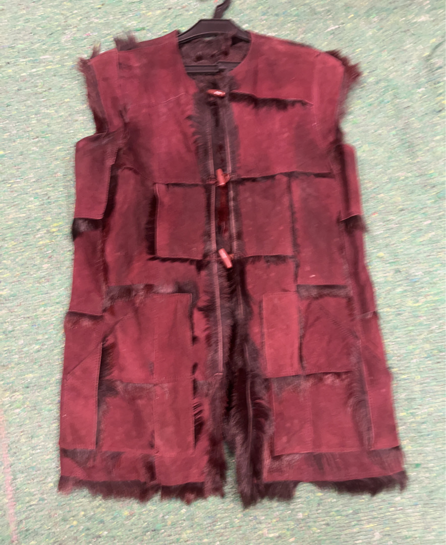 Veste en patchwork rouge