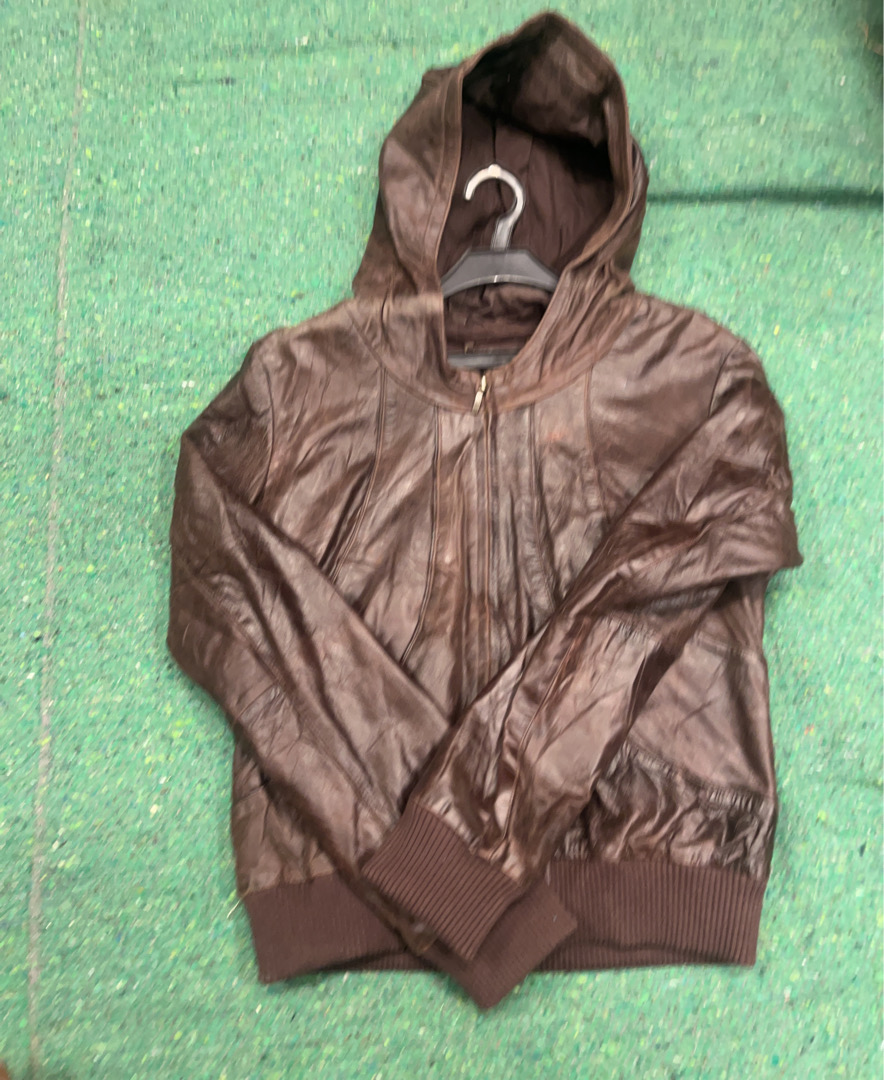 Braune Lederjacke