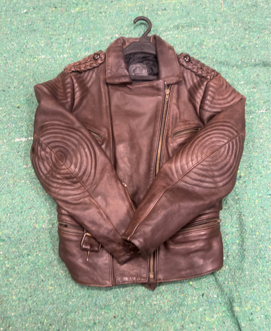Giacca di pelle marrone