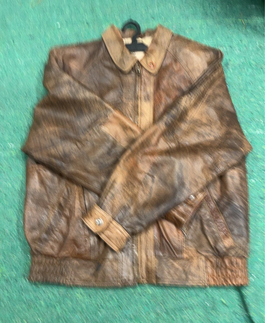 Giacca di pelle marrone