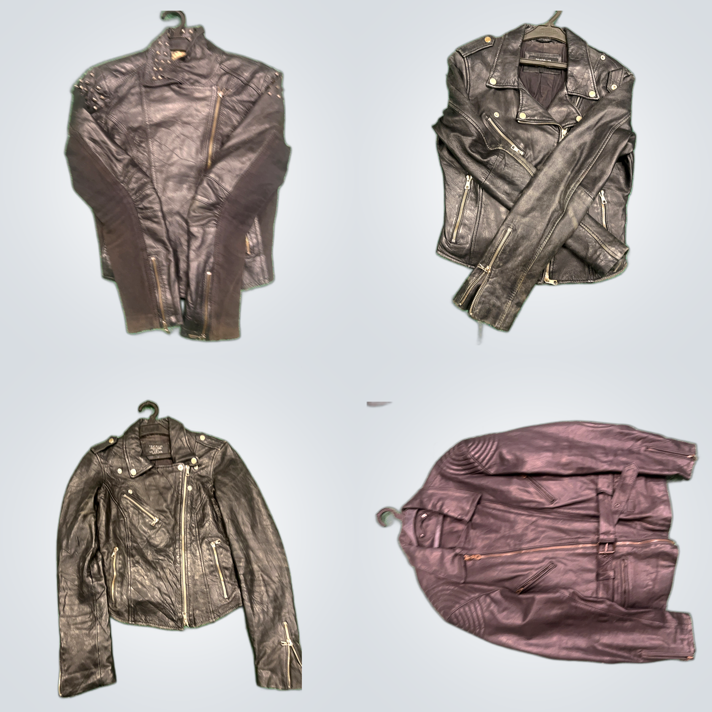 Leather Jacket Bundle - 9 Pc Zara Trafaluc Grain d..