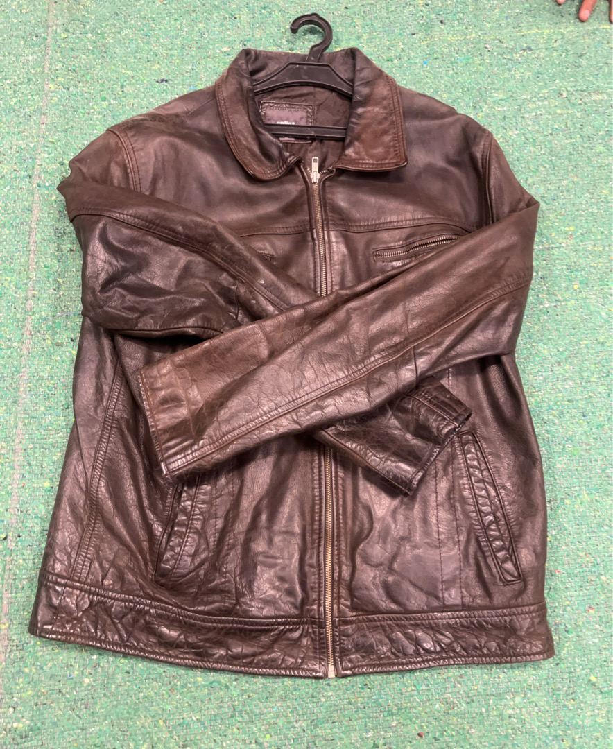 Giacca di pelle marrone