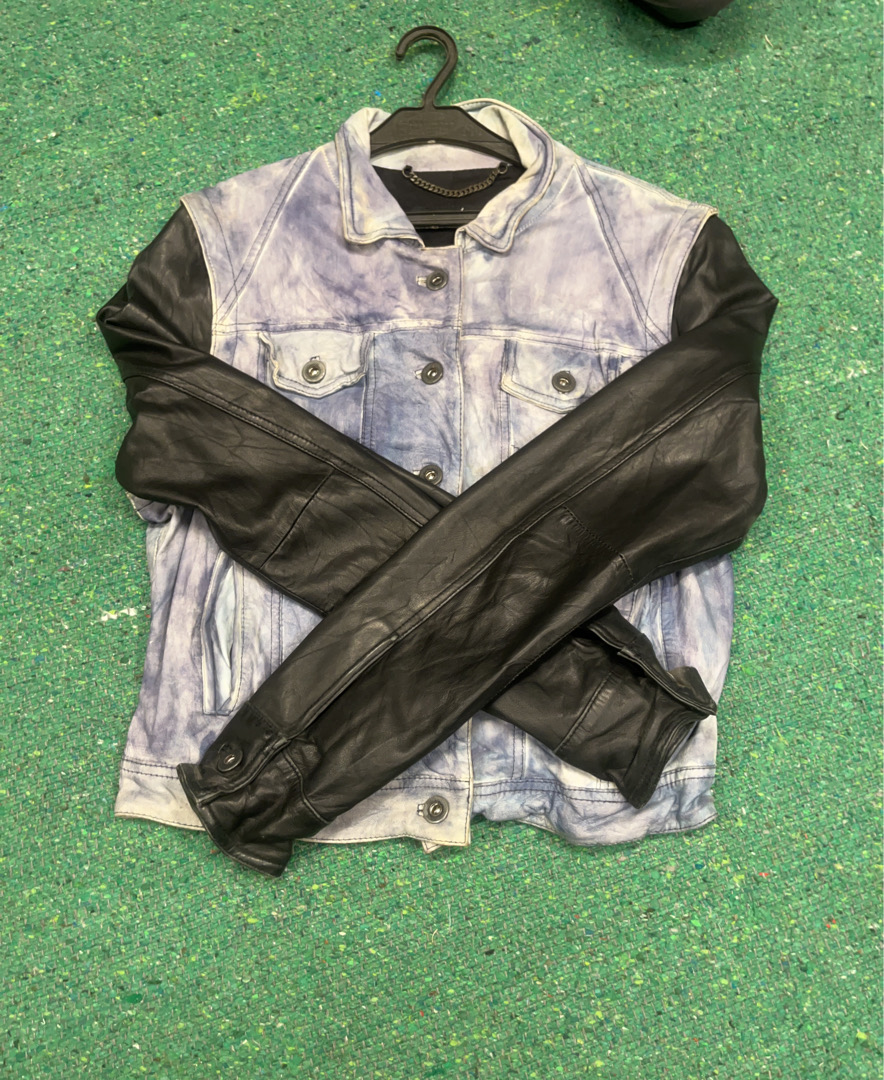 Muu:Baa Giacca in Denim e Pelle