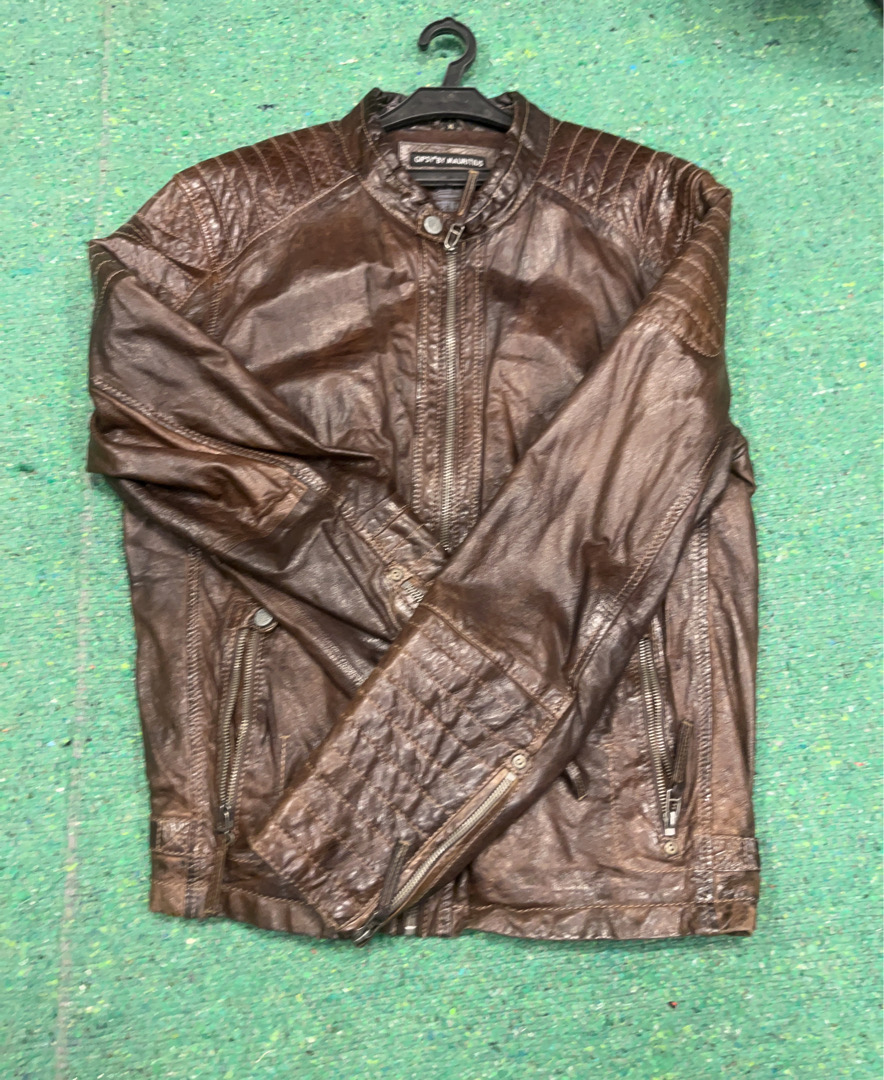 Giacca di pelle marrone di Gypsy by Mauritius