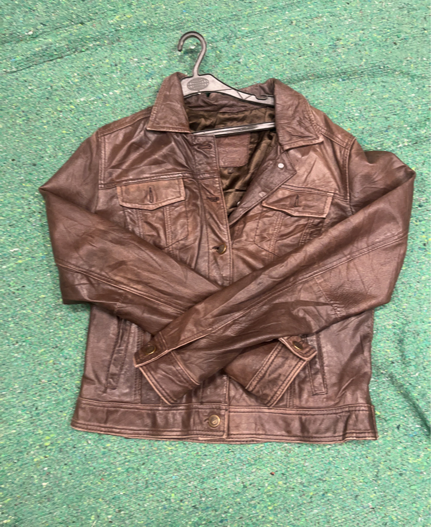 Jaqueta de Couro Marrom