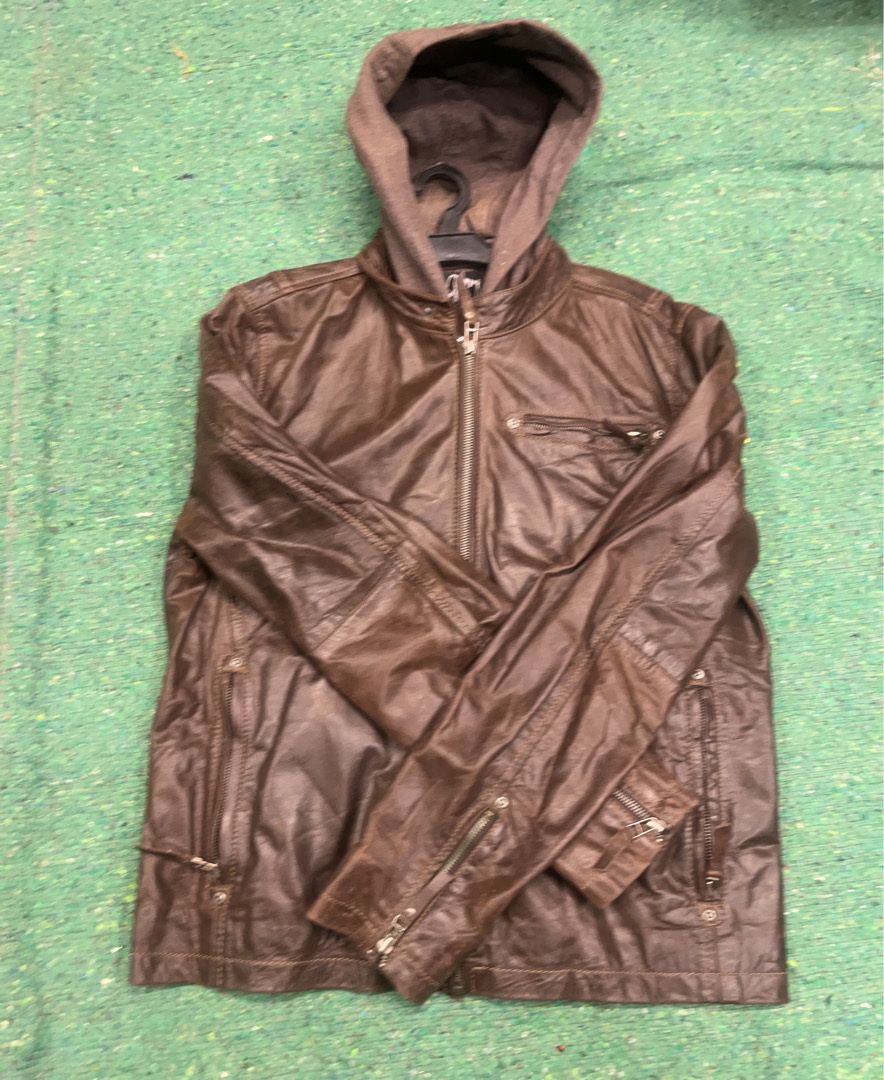 Giacca di pelle marrone