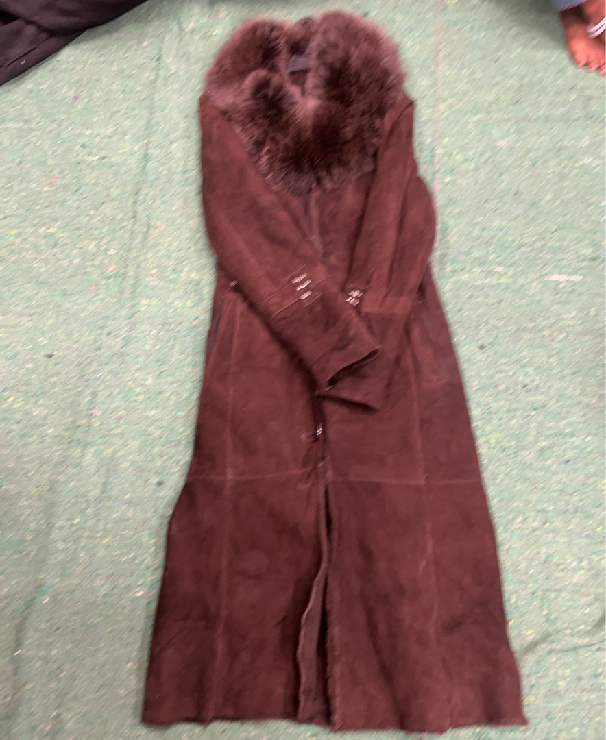 Brown Fur-Trimmed Coat