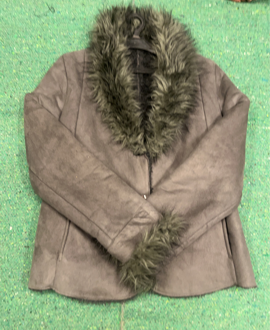 Brown Fur Trimmed Jacket