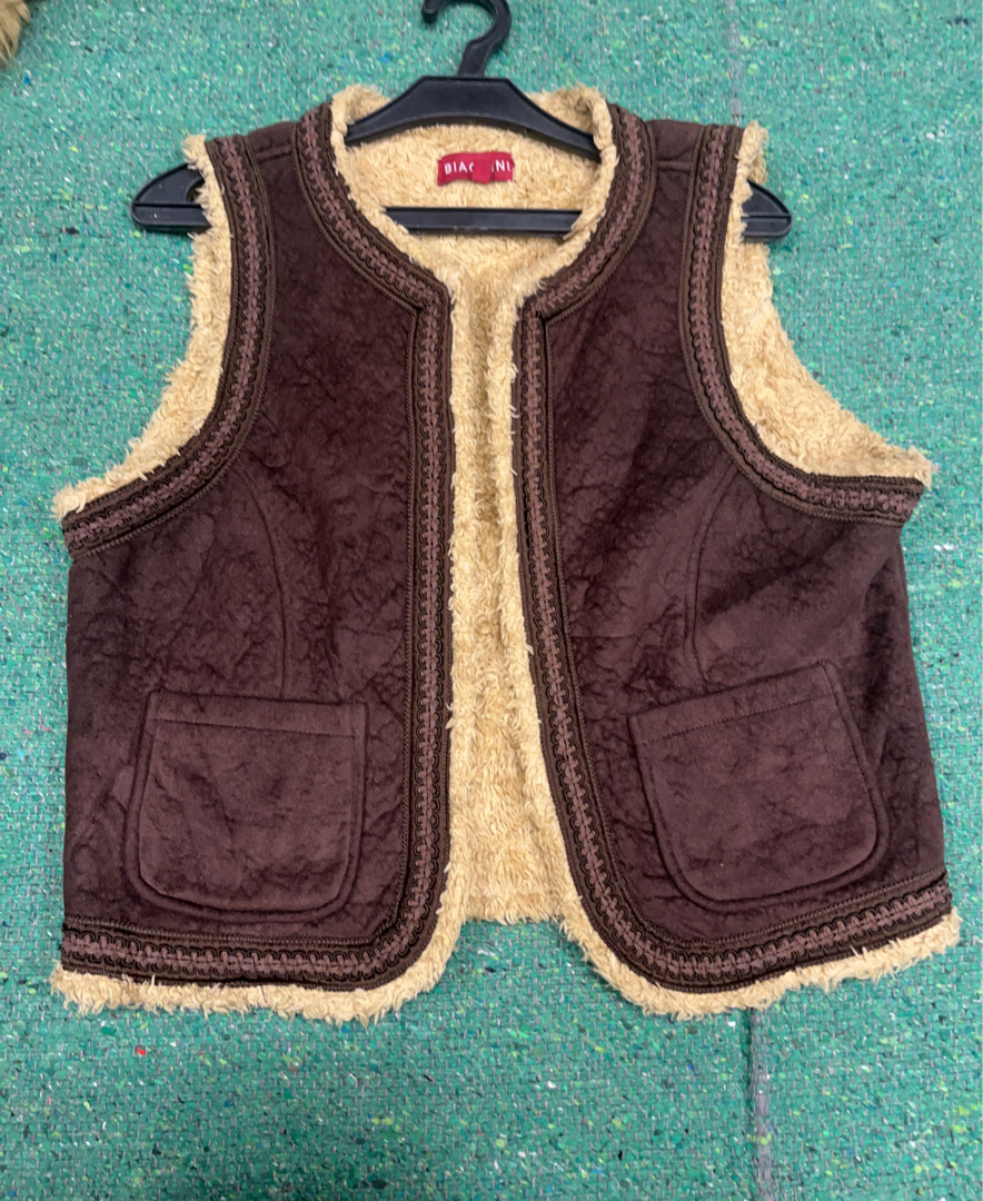 Biaggini Suede Fur Trimmed Waistcoat